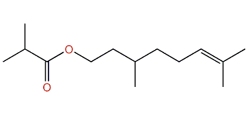 3,7-Dimethyl-6-octenyl isobutyrate